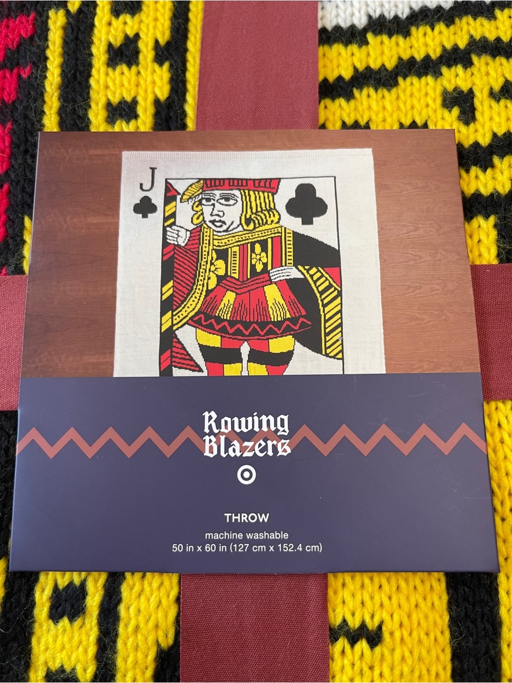 NWT Rowing Blazers Throw Blanket Jack Of Clubs x Target - Picture 2 of 4